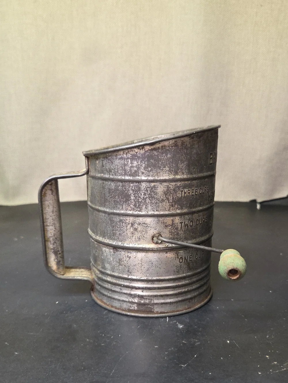 Vtg Bromwells Measuring Sifter 3 cup Guaranteed, Potato/ Rice Masher